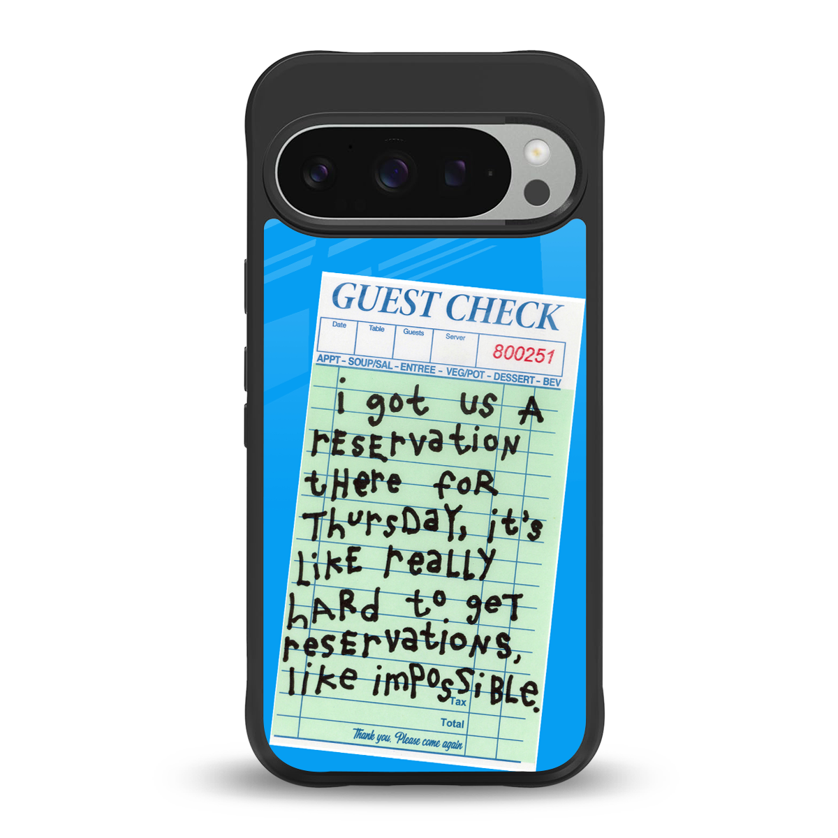 the reservation back phone cover | glass case for google pixel 9 pro xl