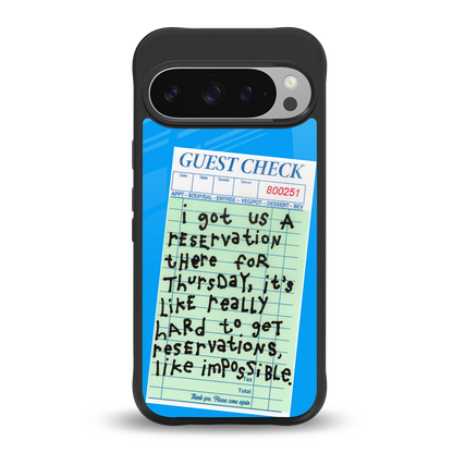 the reservation back phone cover | glass case for google pixel 9 pro xl