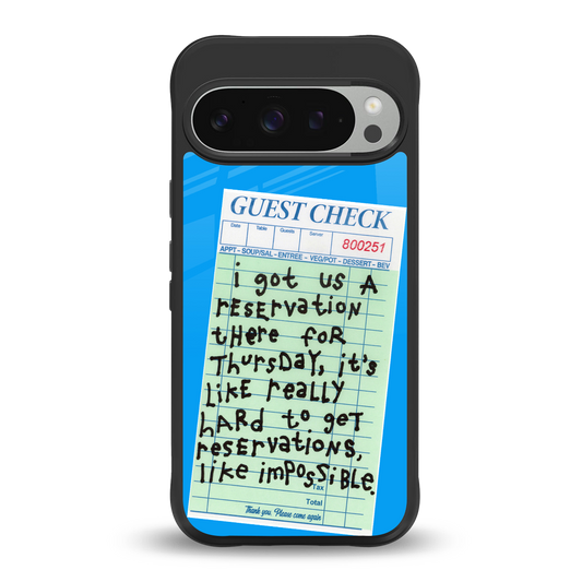 the reservation back phone cover | glass case for google pixel 9 pro xl