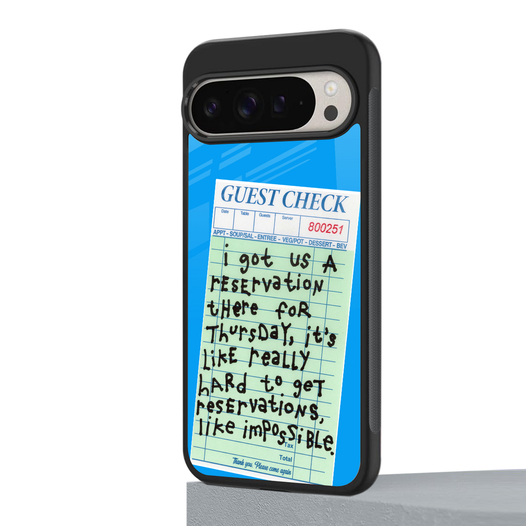 the reservation back phone cover | glass case for google pixel 9 pro xl