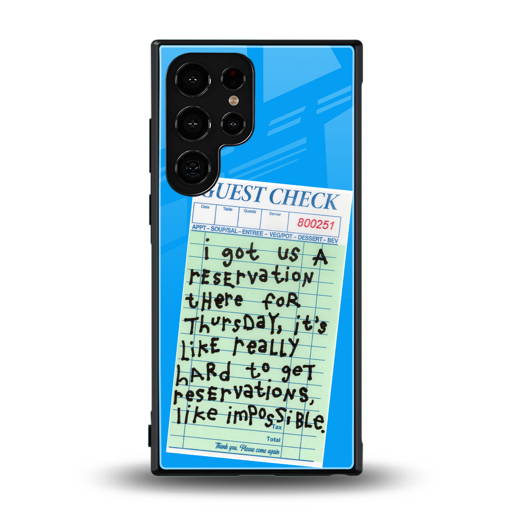 the reservation back phone cover | glass case for samsung galaxy s23 ultra