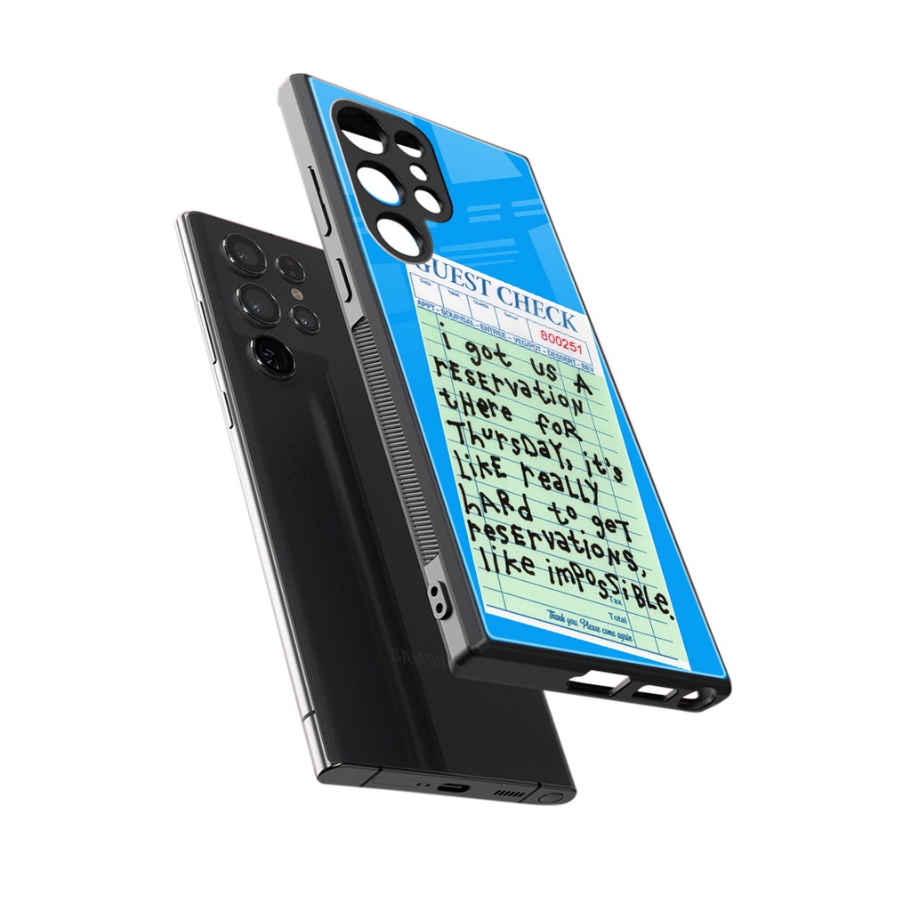 the reservation back phone cover | glass case for samsung galaxy s23 ultra