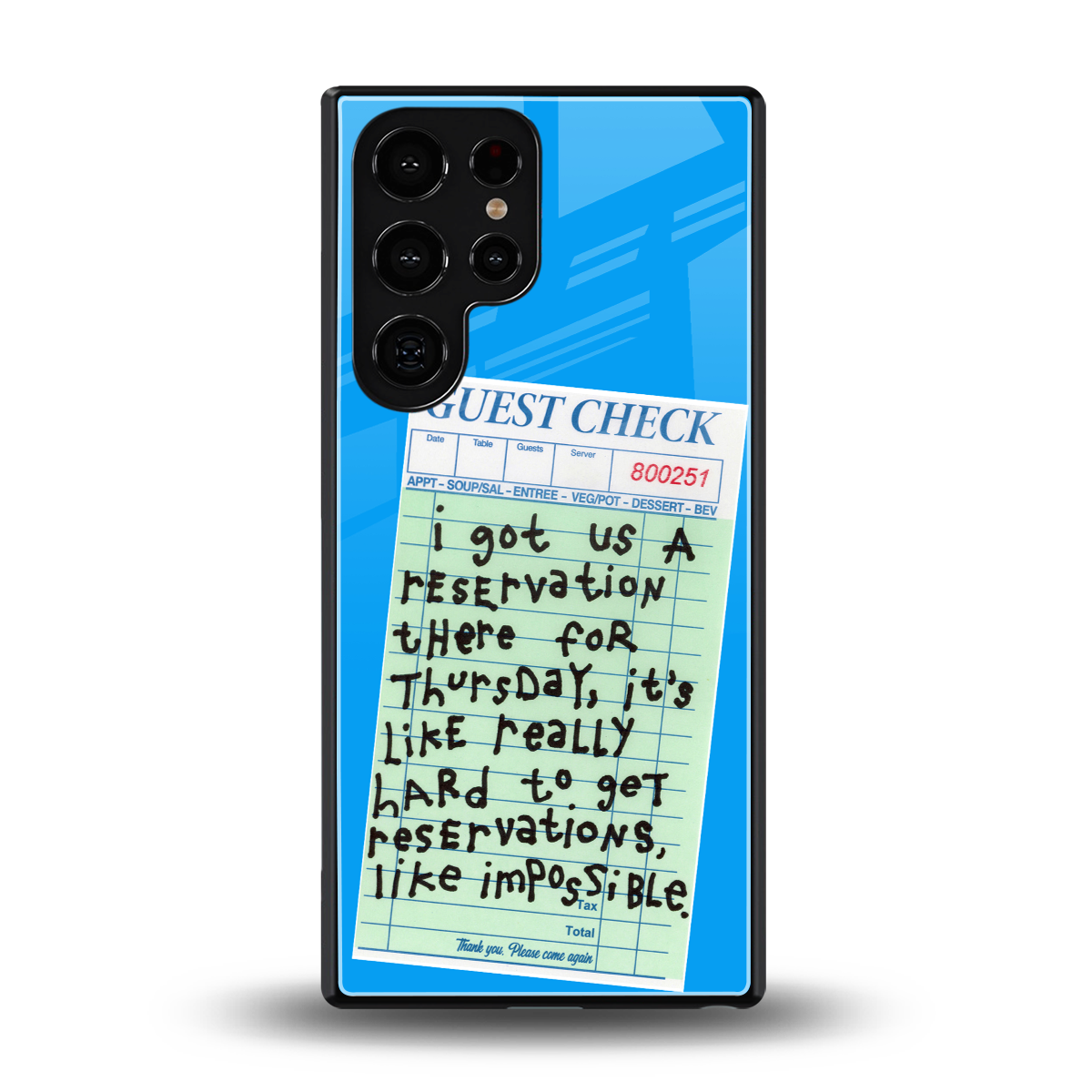the reservation back phone cover | glass case for samsung galaxy s25 ultra