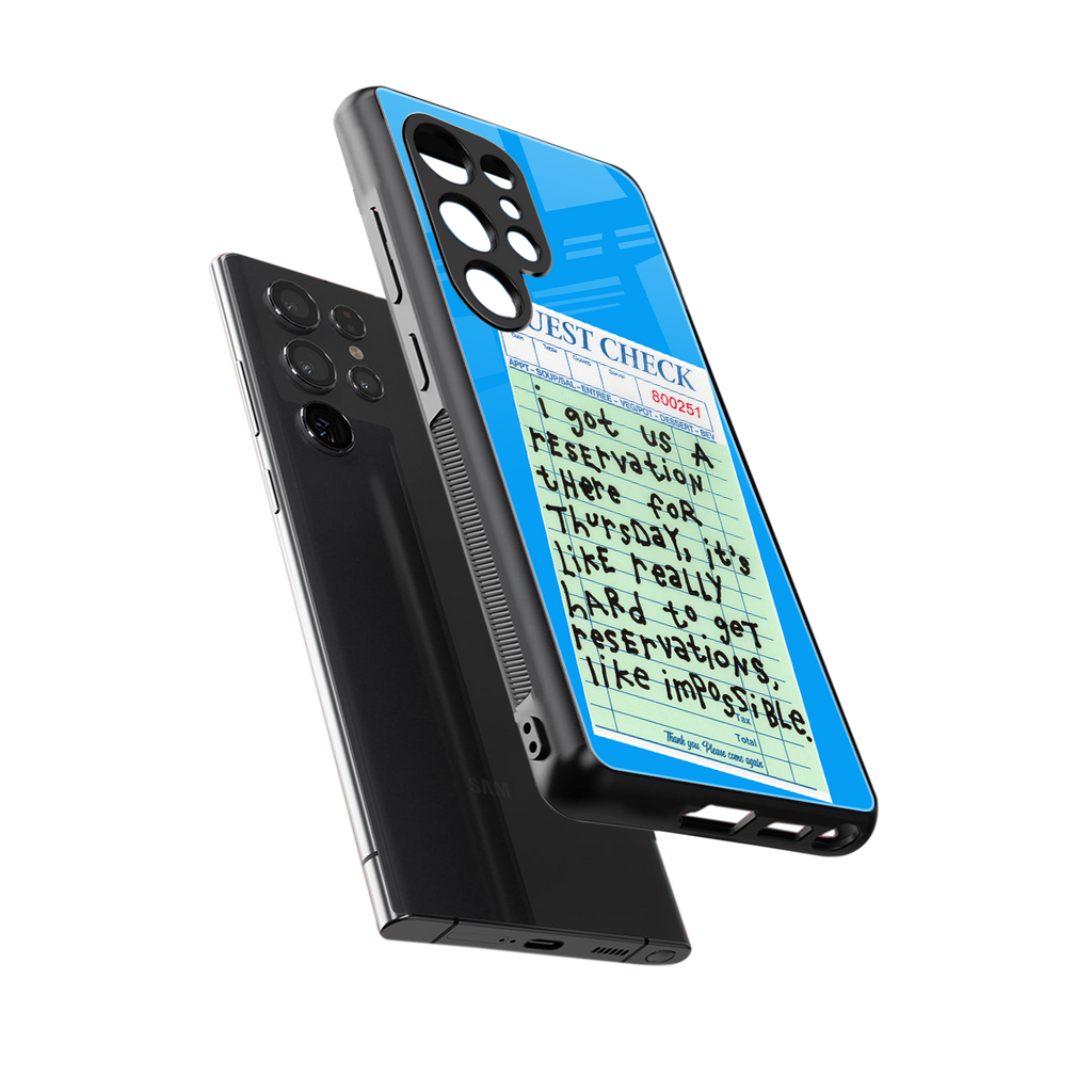 the reservation back phone cover | glass case for samsung galaxy s25 ultra