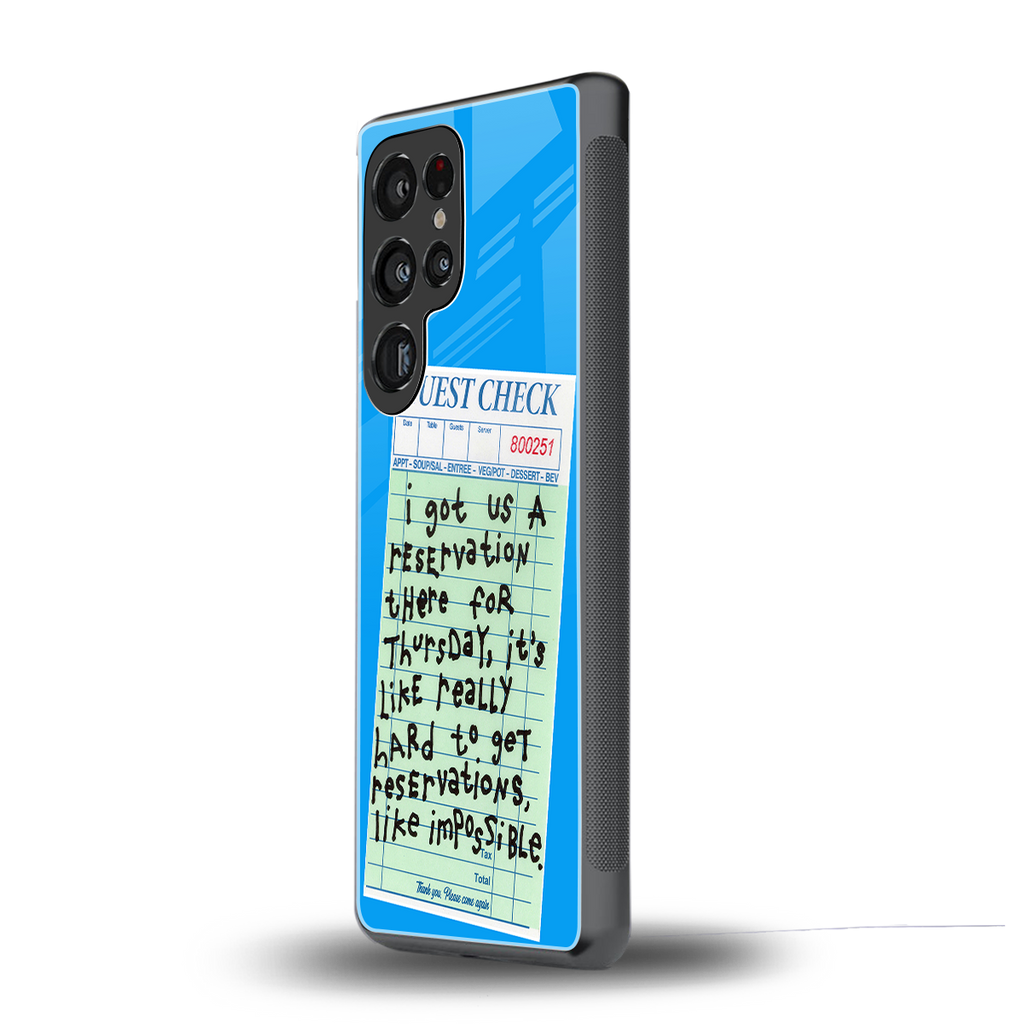 the reservation back phone cover | glass case for samsung galaxy s25 ultra