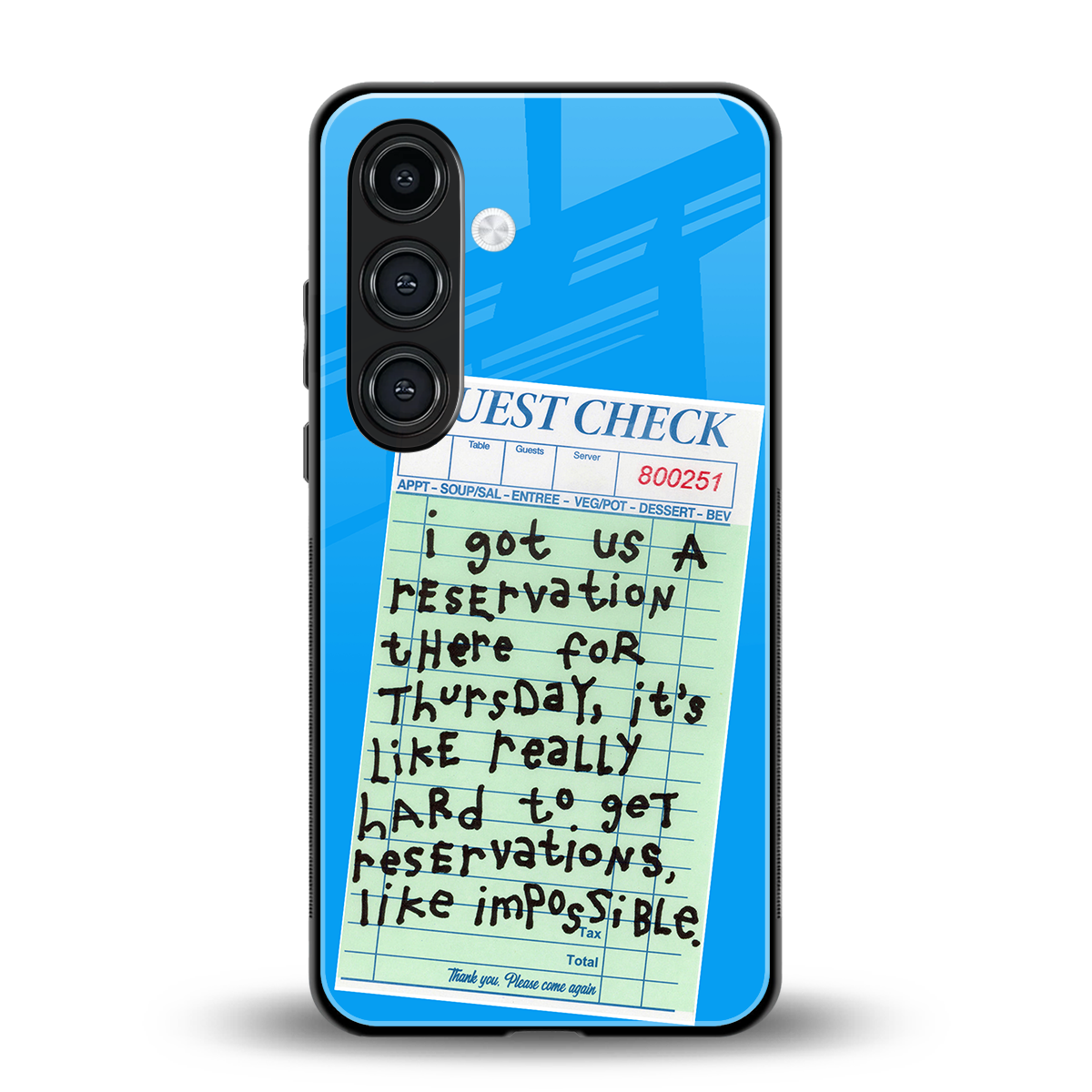 the reservation back phone cover | glass case for samsung galaxy s24 plus