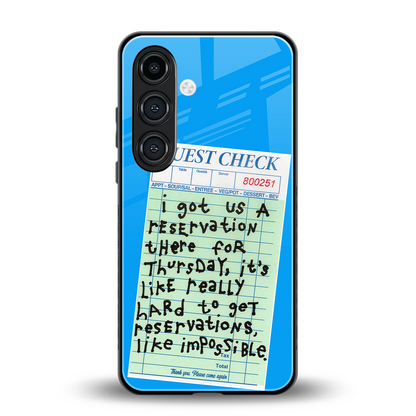 the reservation back phone cover | glass case for samsung galaxy s24 plus