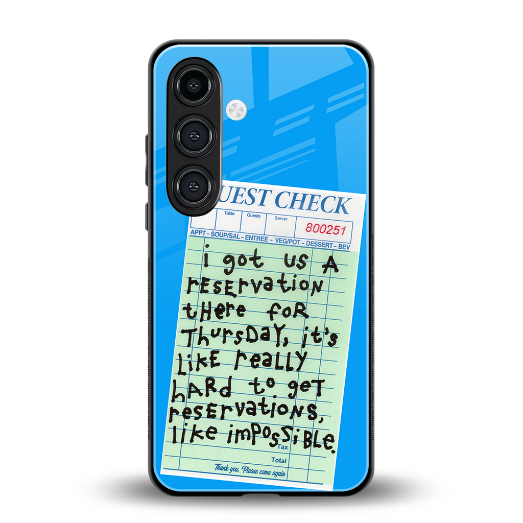 the reservation back phone cover | glass case for samsung galaxy s25 plus