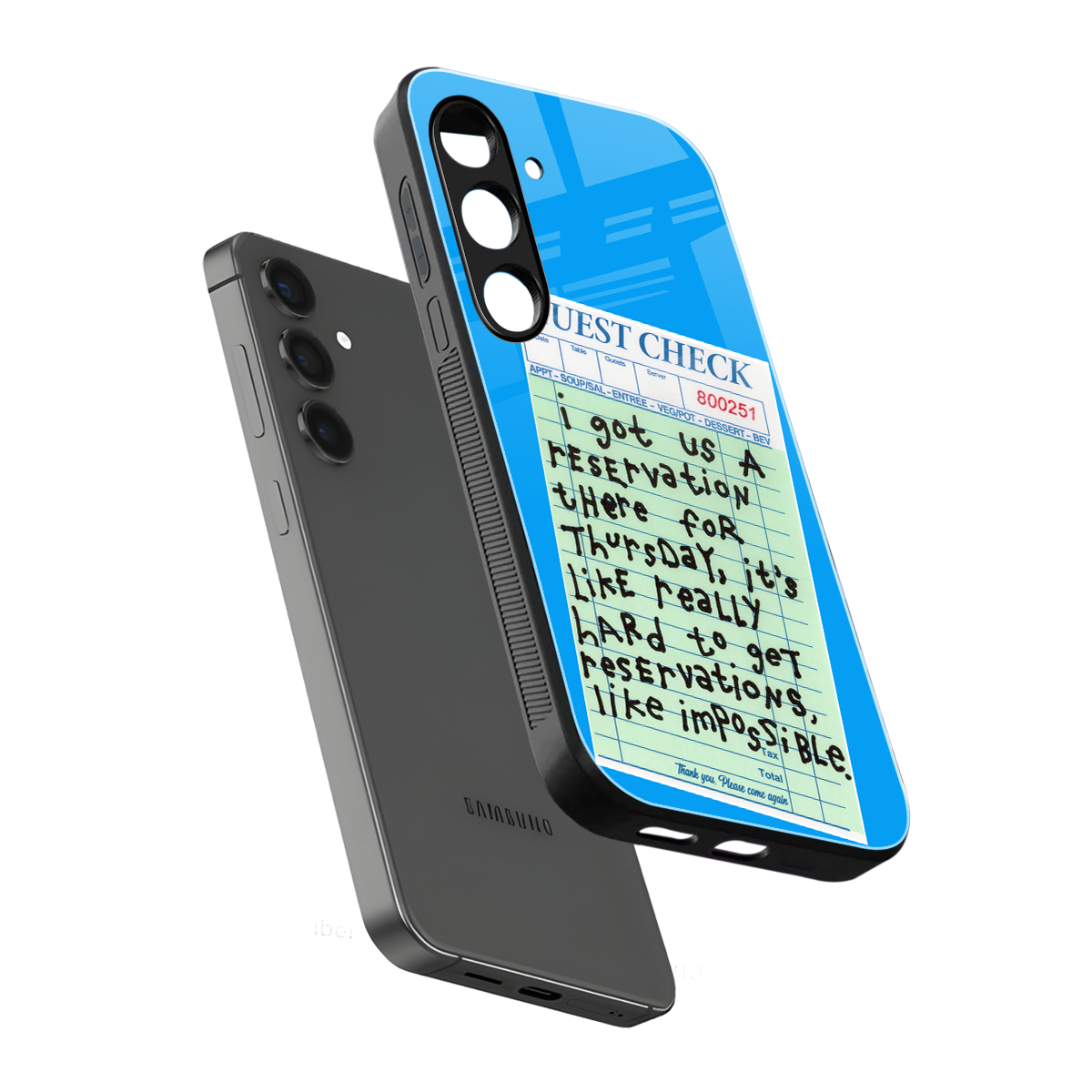 the reservation back phone cover | glass case for samsung galaxy s24 plus