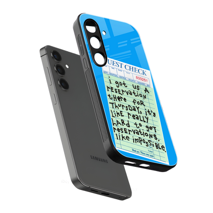 the reservation back phone cover | glass case for samsung galaxy s24 plus