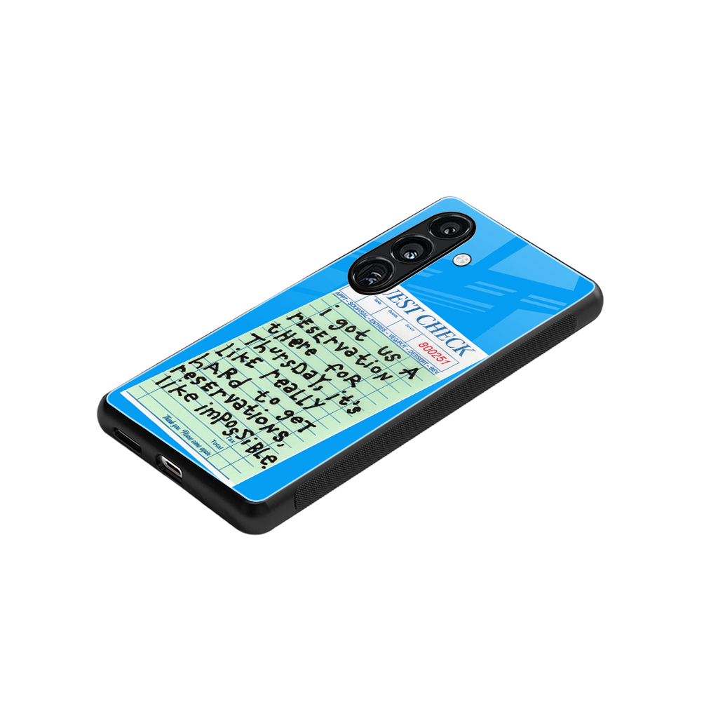 the reservation back phone cover | glass case for samsung galaxy s24 plus