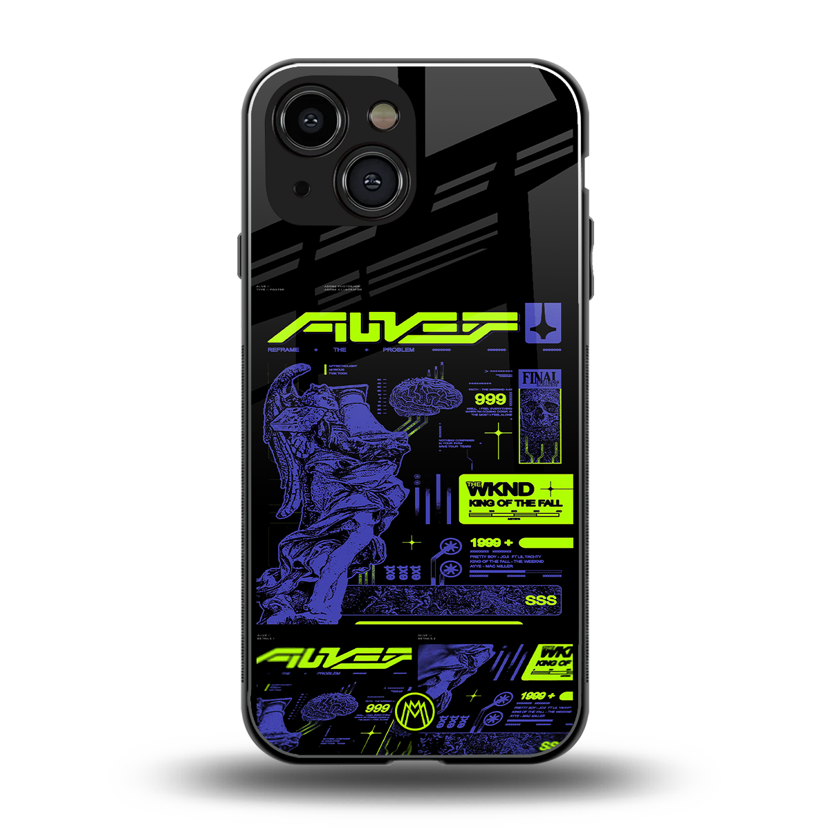 the weeknd back phone cover | glass case for iphone 13 mini