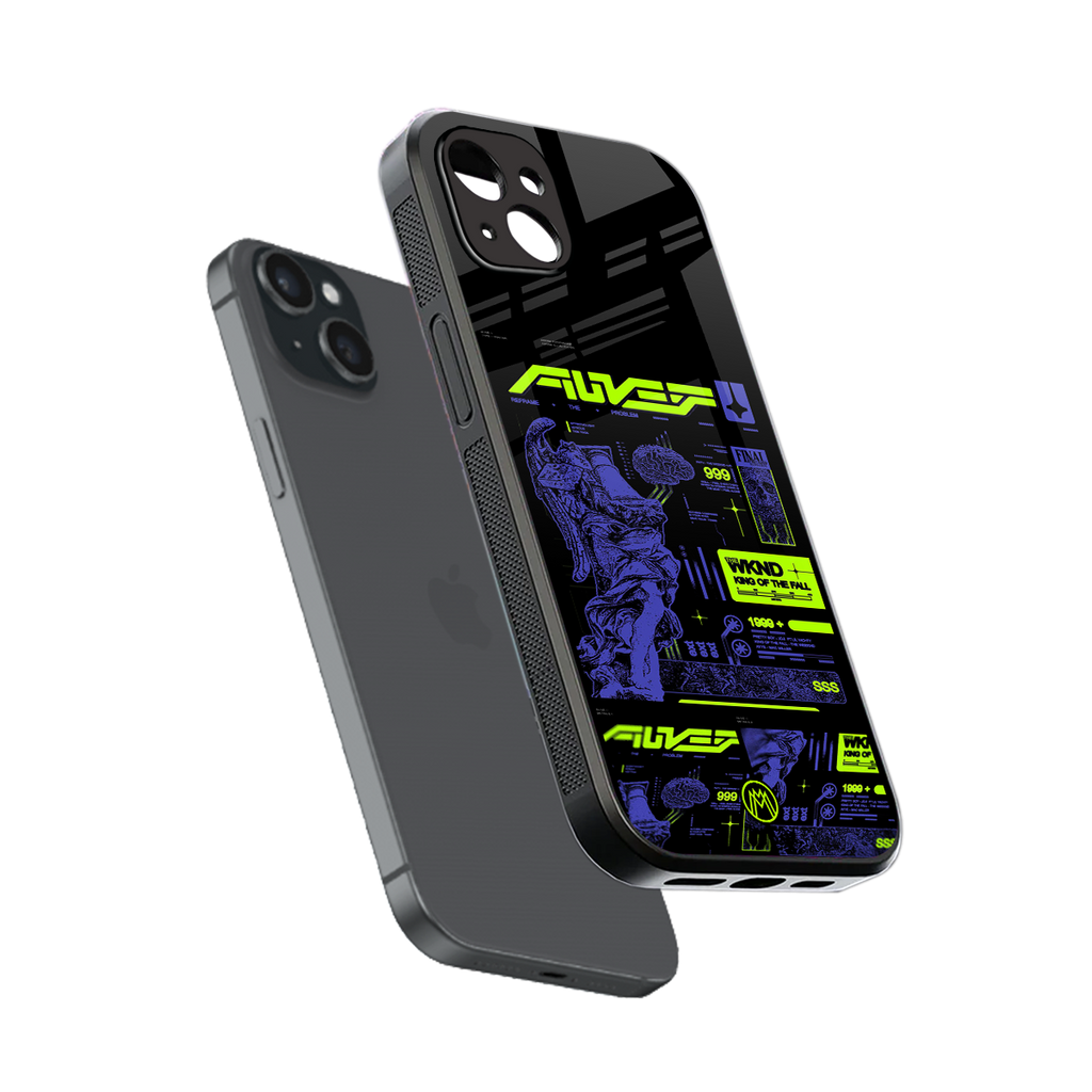 the weeknd back phone cover | glass case for iphone 14 plus