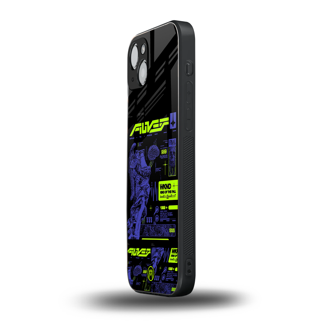 the weeknd back phone cover | glass case for iphone 14 plus
