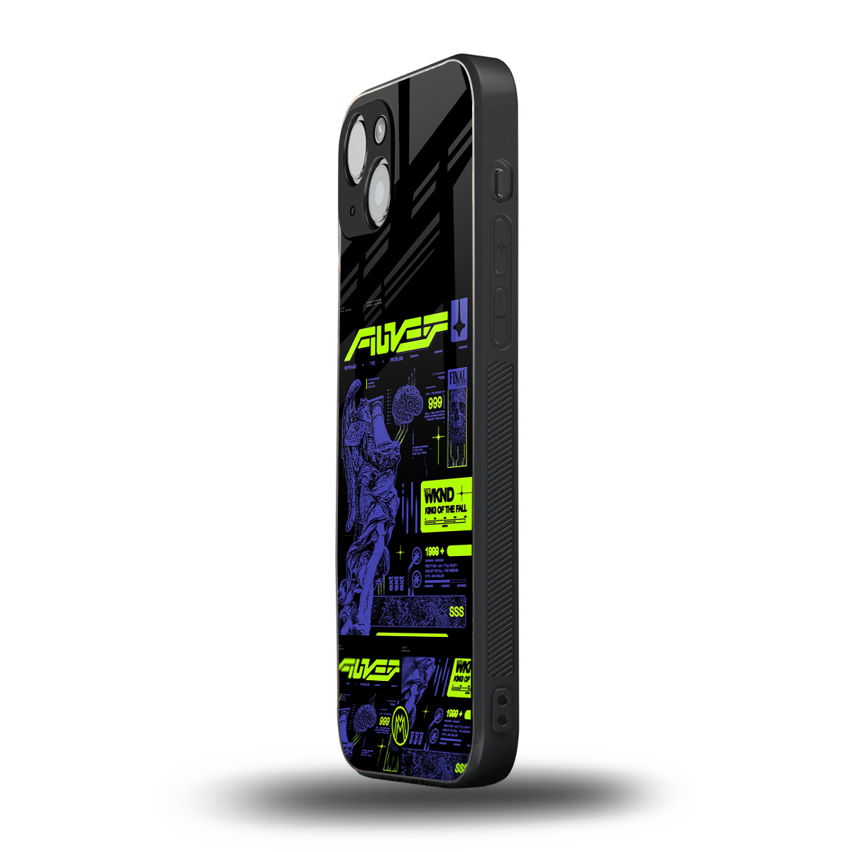 the weeknd back phone cover | glass case for iphone 14 plus