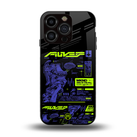 the weeknd back phone cover | glass case for iphone 15 pro