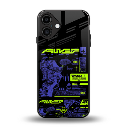 the weeknd back phone cover | glass case for iphone 16 plus