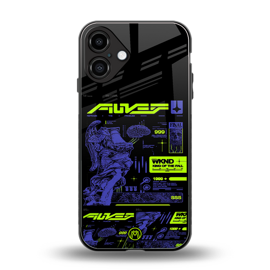 the weeknd back phone cover | glass case for iphone 16 plus