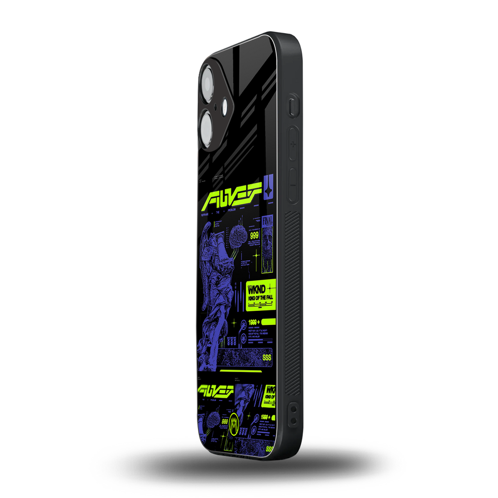 the weeknd back phone cover | glass case for iphone 16 plus
