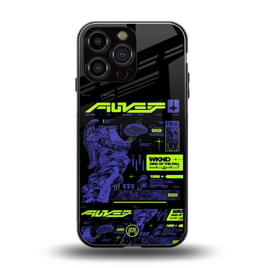 the weeknd back phone cover | glass case for iphone 16 pro max