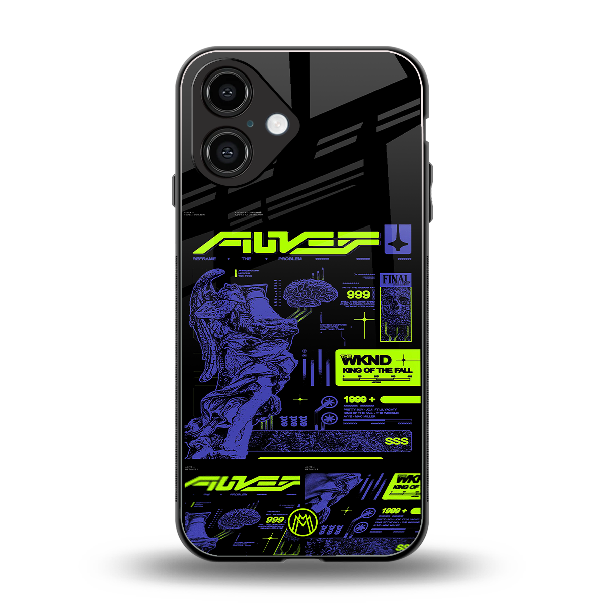 the weeknd back phone cover | glass case for iphone 16