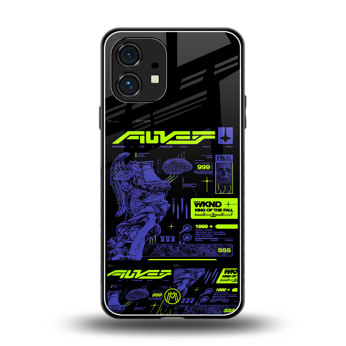 the weeknd back phone cover | glass case for nothing phone 1
