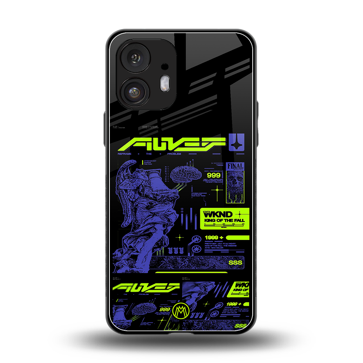 the weeknd back phone cover | glass case for nothing phone 2