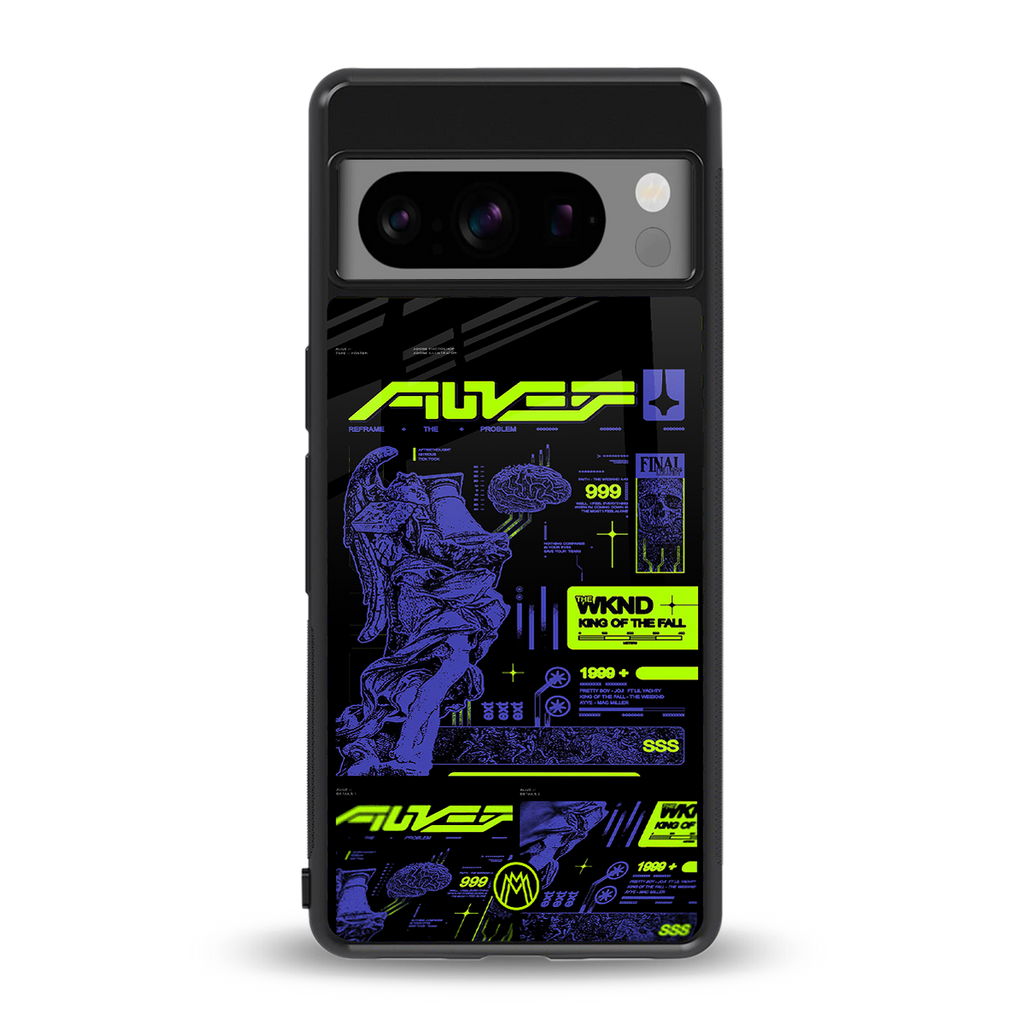 the weeknd back phone cover | glass case for google pixel 8 pro