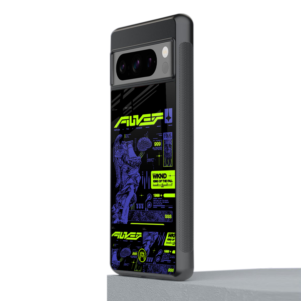 the weeknd back phone cover | glass case for google pixel 8 pro