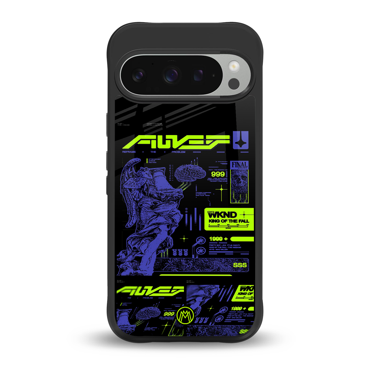 the weeknd back phone cover | glass case for google pixel 9 pro xl