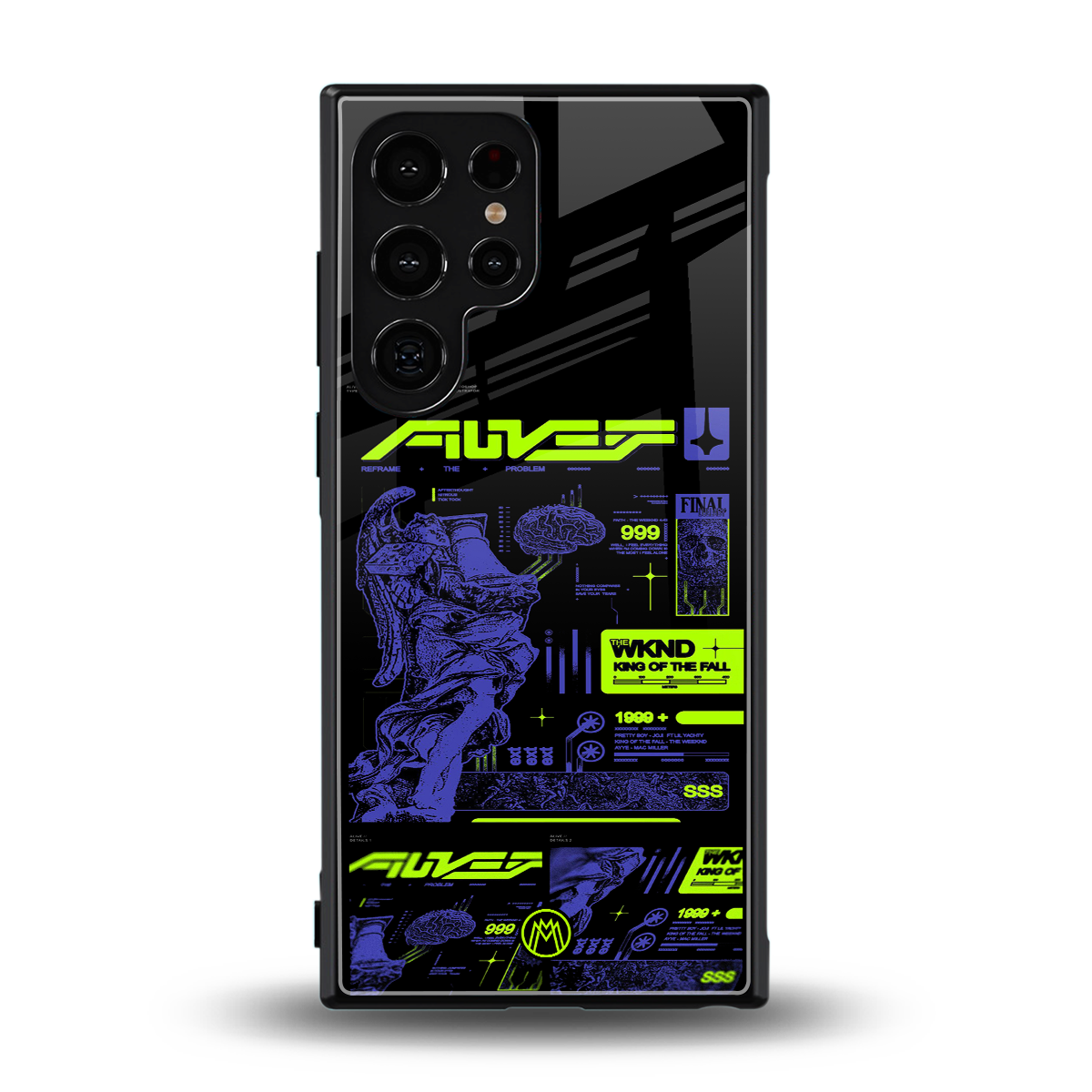 the weeknd back phone cover | glass case for samsung galaxy s24 ultra