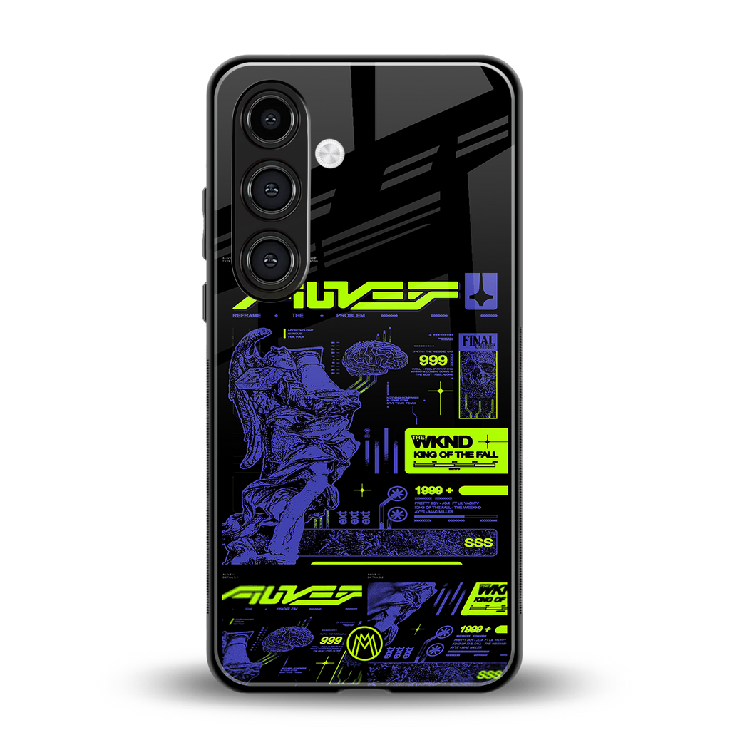 the weeknd back phone cover | glass case for samsung galaxy s24 plus