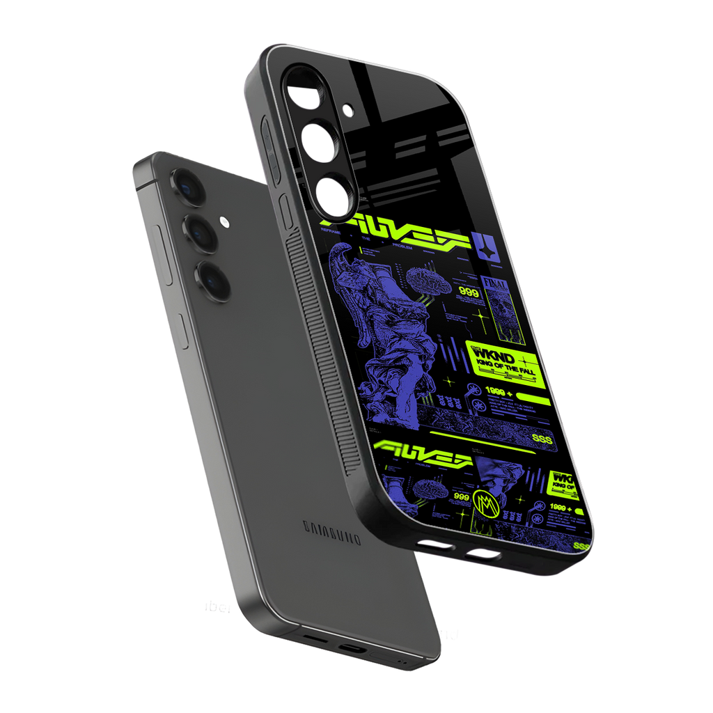 the weeknd back phone cover | glass case for samsung galaxy s24 fe