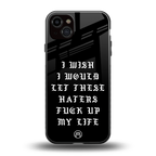 the wish back phone cover | glass case for iphone 15 plus