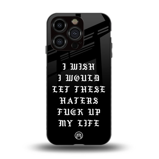 the wish back phone cover | glass case for iphone 14 pro