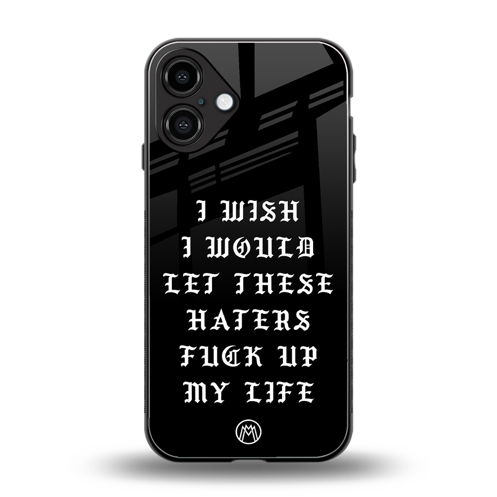 the wish back phone cover | glass case for iphone 16 plus