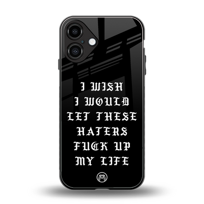 the wish back phone cover | glass case for iphone 16 plus