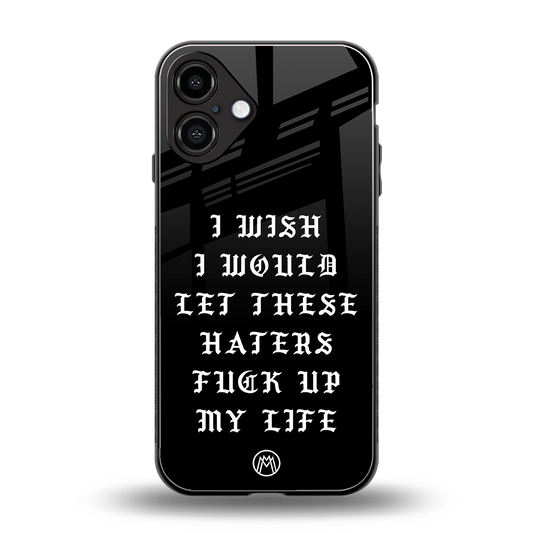 the wish back phone cover | glass case for iphone 16 plus