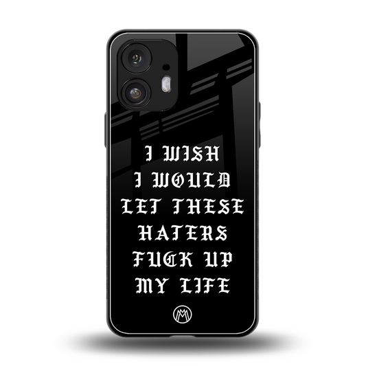 the wish back phone cover | glass case for nothing phone 2