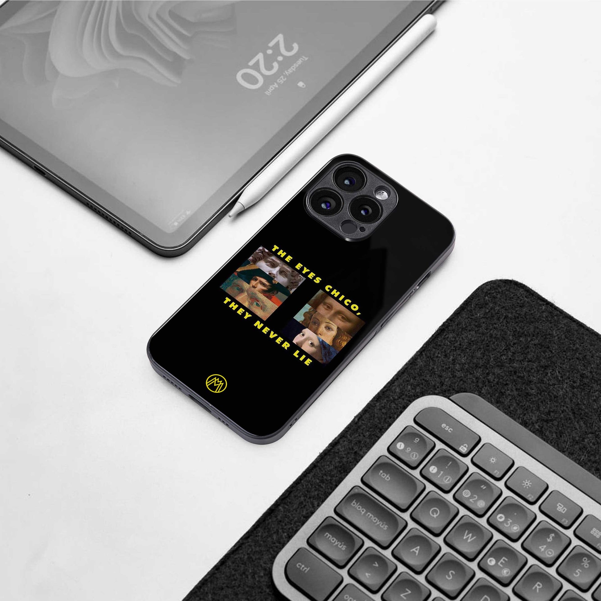 the eyes chico, they never lie movie quote back phone cover | glass case for iphone 13 pro max