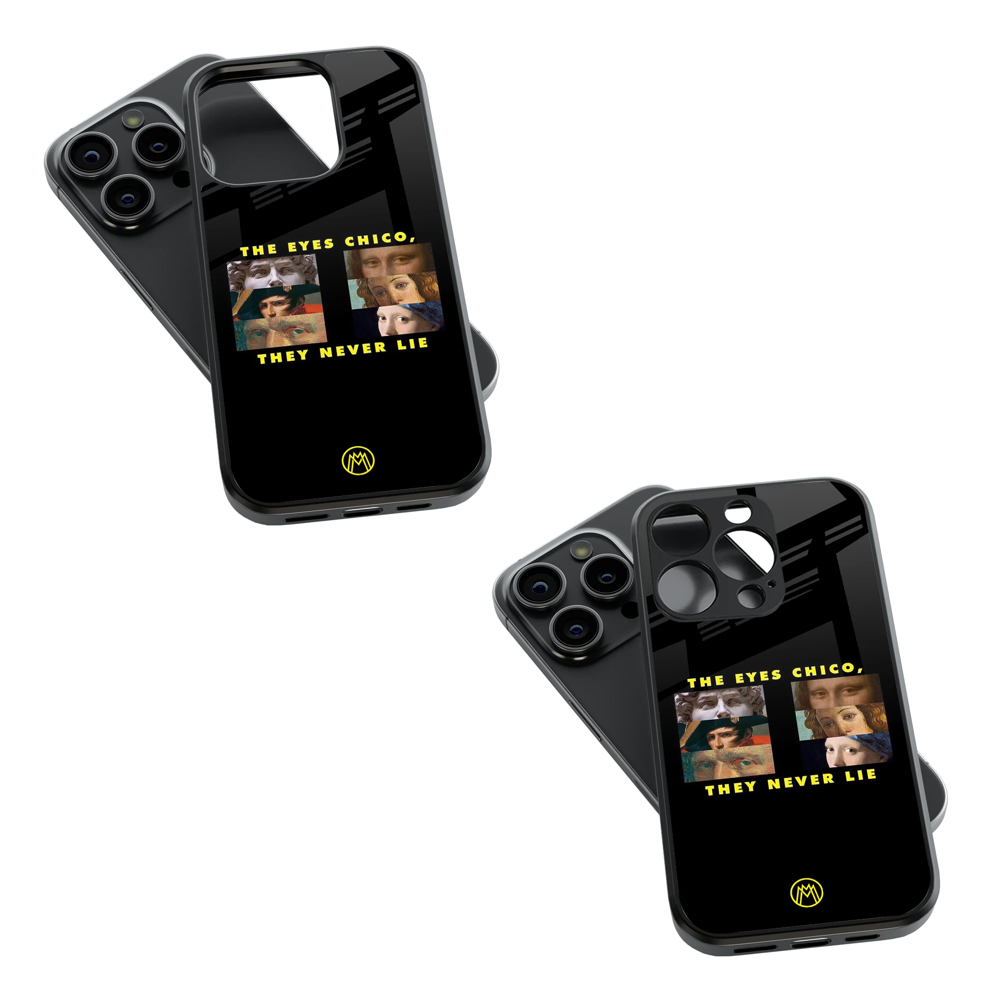 Trendy Glass Back Mobile Case for iPhone, Samsung, Redmi, OnePlus, Google Pixel, Motorola