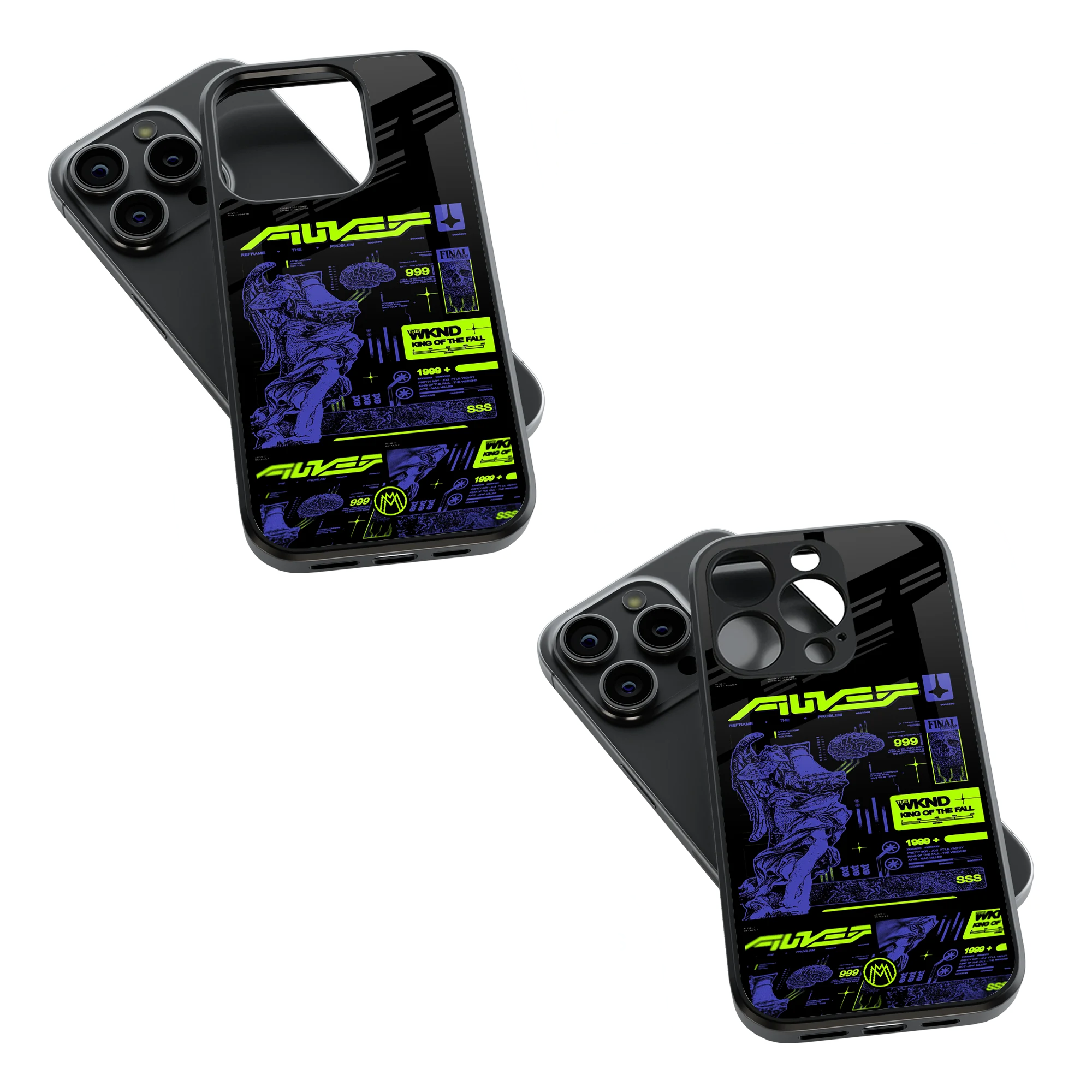 Trendy Glass Back Mobile Case for iPhone, Samsung, Redmi, OnePlus, Google Pixel, Motorola