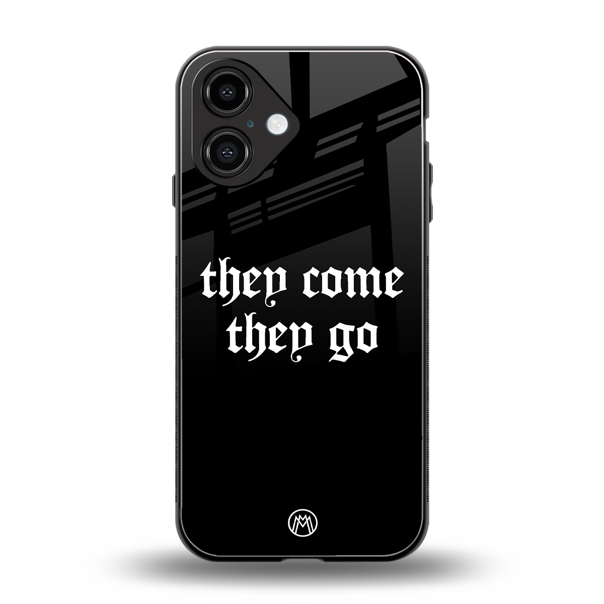 they come they go back phone cover | glass case for iphone 16