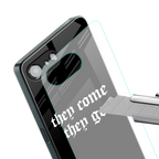 they come they go back phone cover | glass case for iphone 16e