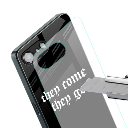they come they go back phone cover | glass case for iphone 16e