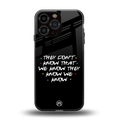 they don't know that we know - friends back phone cover | glass case for iphone 13 pro max