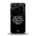 they don't know that we know - friends back phone cover | glass case for oneplus nord 4