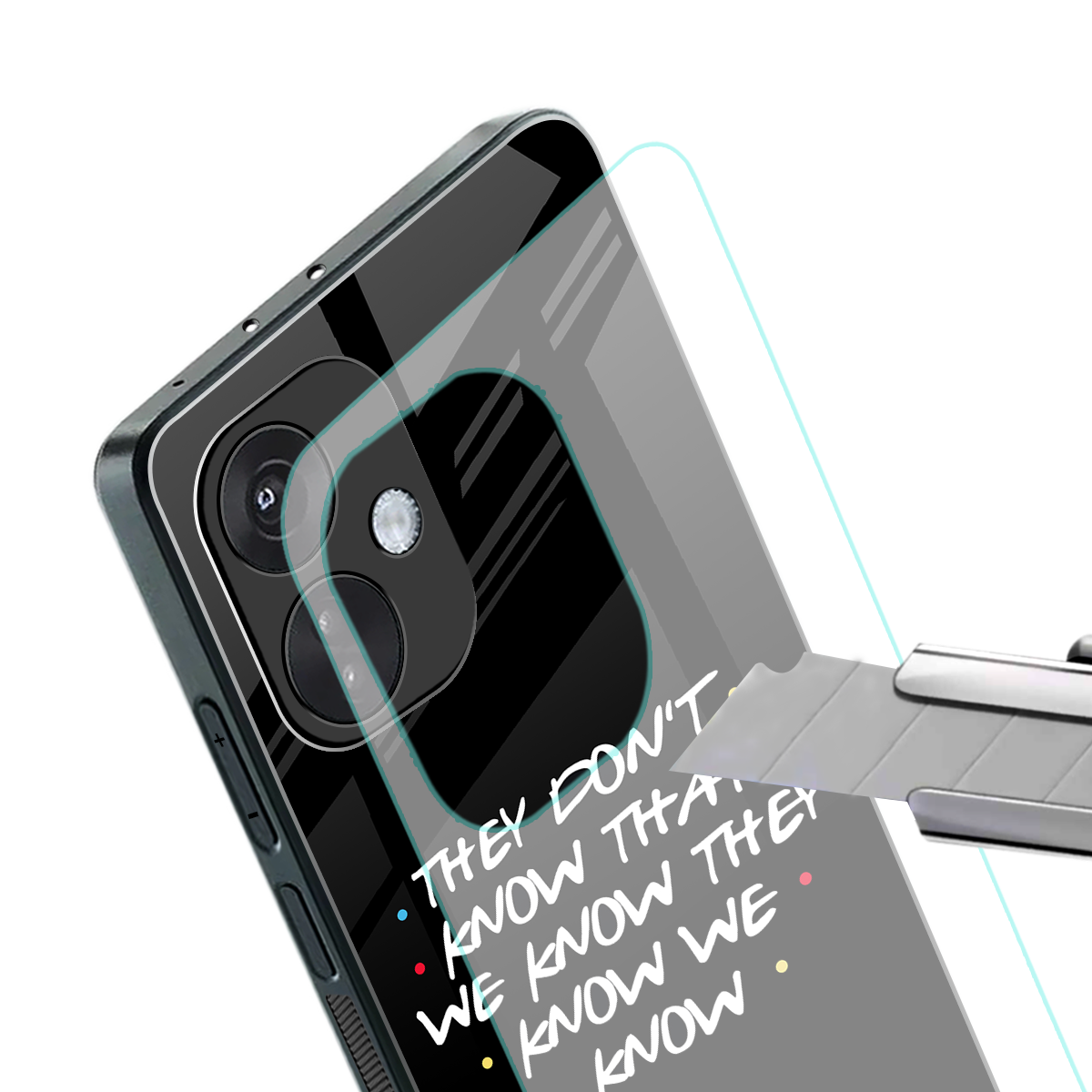 they don't know that we know - friends back phone cover | glass case for oneplus nord ce 3