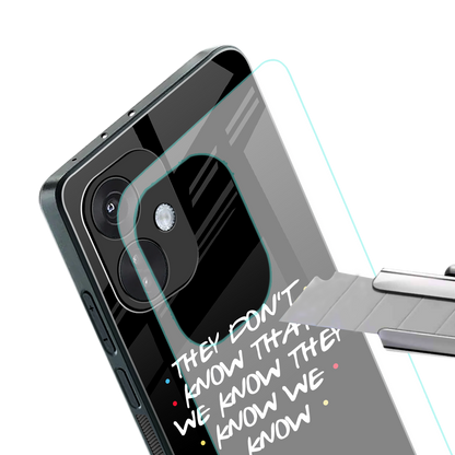 they don't know that we know - friends back phone cover | glass case for oneplus nord ce 3