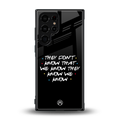 they don't know that we know - friends back phone cover | glass case for samsung galaxy s23 ultra
